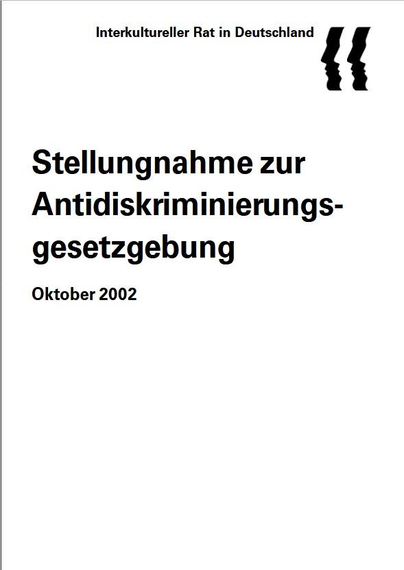 Platzhalterbild für Cover mit Titel: Stellungnahme zur Antidiskriminierzngsgesetzgebung