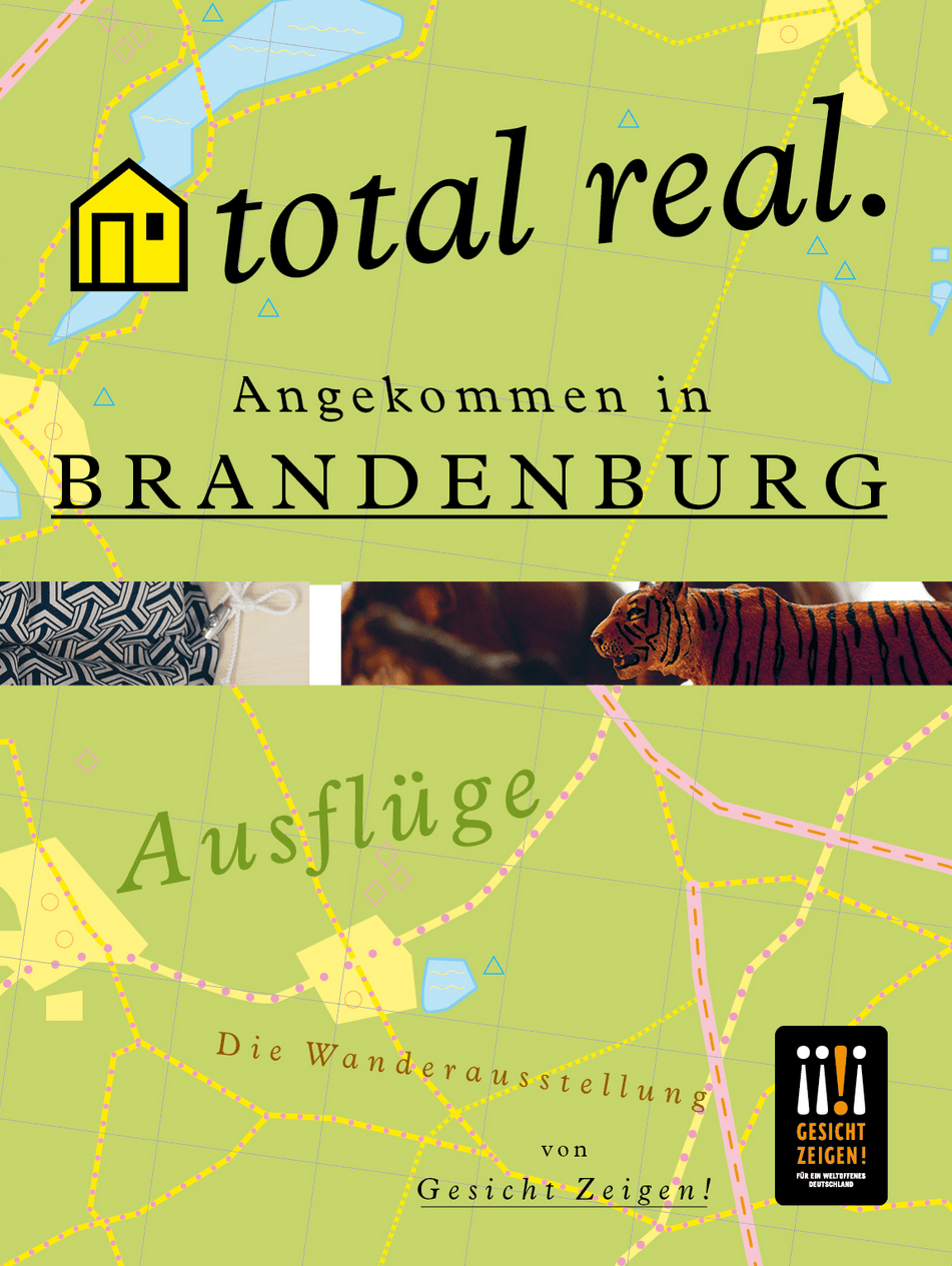 Cover von total real. Angekommen in Brandenburg. Die Wanderausstellung