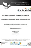 TOLERANZ FÖRDERN - KOMPETENZ STÄRKEN. Bildung für Toleranz und Vielfalt - Portfolio für Trier