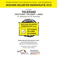 PROGRAMMHEFT zur Veranstaltungs- und Sendereihe WOCHEN GELEBTER DEMOKRATIE 2015 zum Thema TOLERANZ VERSTEHEN – ERLEBEN – LEBEN vom 21. September bis 29. November