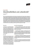 Policy Paper: Islamfeindlichkeit und „Islamkritik“