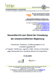 Gesamtbericht zum Stand der Umsetzung der wissenschaftlichen Begleitung Themencluster "Präventions- und Bildungsangebote für die Einwanderungsgesellschaft" 2009
