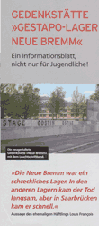 Gedenkstätte "Gestapo-Lager Neue Bremm". Ein Informationsblatt nicht nur für Jugendliche!