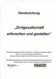 Handreichung "Zivilgesellschaft erforschen und gestalten"