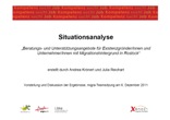 Situationsanalyse "Beratungs- und Unterstützungsangebote für Existenzgründer/innen und Unternehmer/innen mit Migrationshintergrund in Rostock"