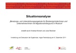 Situationsanalyse "Beratungs- und Unterstützungsangebote für Existenzgründer/innen und Unternehmer/innen mit Migrationshintergrund in Rostock"