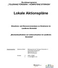 Lokale Aktionspläne. Situations- und Ressourcenanalyse zu Strukturen im Landkreis Eichsfeld. "Bestandsaufnahme zur Lebenssituation im Landkreis Eichsfeld"