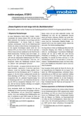 mobim-analysen, 07/2013 "Dieses Ergebnis ist noch lange nicht die ,Machtübernahme'" Abschneiden extrem rechter Parteien bei der Bundestagswahl am 22.09.2013 im Regierungsbezirk Münster