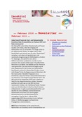 Newsletter der Netzwerkstelle [moskito]. Februar 2016