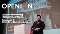 Daniel Seitz von #unteilbar beim OPENION-Bundeskongress