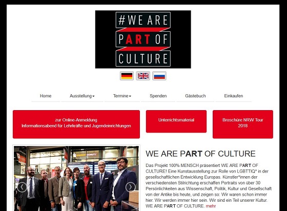 # WE ARE PART OF CULTURE - Website