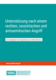 Unterstützung nach einem rechten, rassistischen und antisemitischen Angriff.  Ein Ratgeber für Angehörige von Betroffenen