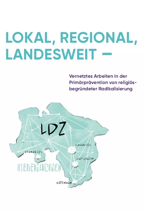 Auf dem Bild ist das Bundesland Niedersachsen abgebildet. darüber steht Lokal - Regional - Landesweit