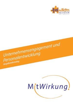 Auf dem Bild steht MitWirkung Angebotskatalog Unternehmensengagement und Personalentwicklung