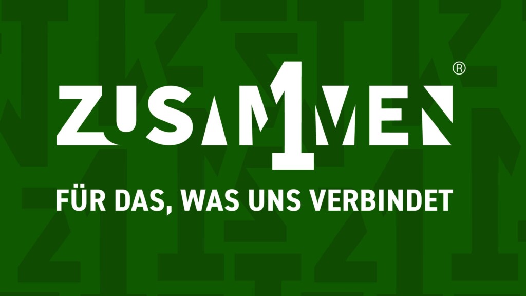 Auf dem Bild steht Zusammen1 Für das, was uns verbindet. Das Bild erscheint im Rahmen des Beitrags Im Abseits der Wahrnehmung