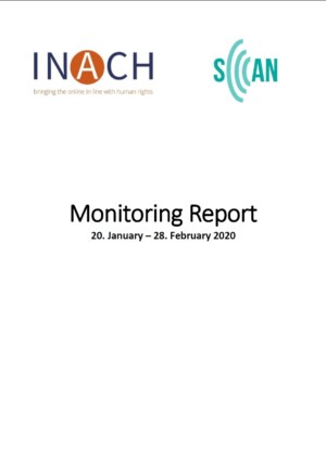 Auf dem Bild steht Monitoring Report 20. January - 28. February 2020