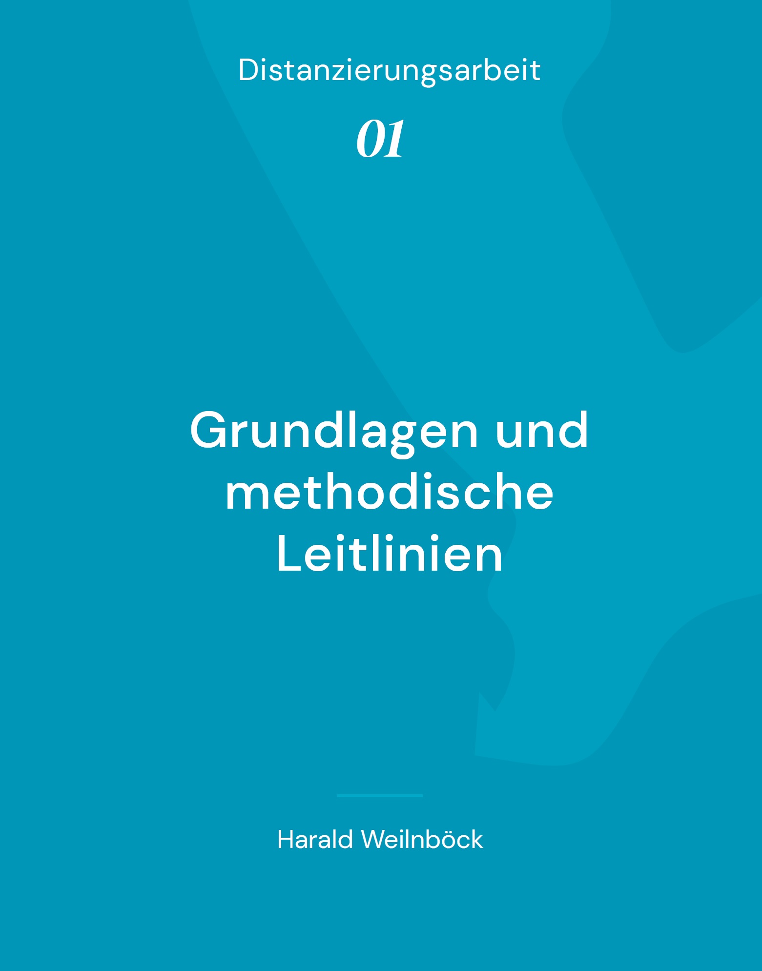 Auf blauem Hintergrund steht in weißer Schrift Distanzierungsarbeit 01: Grundlagen und methodische Leitlinien