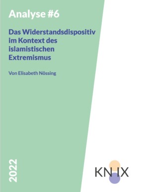 Das Bild ist das Cover des Beitrags. Auf dem Cover steht Das Widerstandsdispoitiv im Kontext des Islamistischen Extremismus. Der Hintergrund ist grün und weiß.