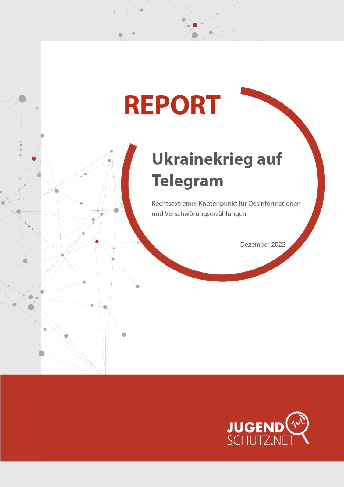 Auf dem Bild steht Ukrainekrieg auf Telegram. Rechtsextremer Knotenpunkt für Desinformationen und Verschwörungserzählungen