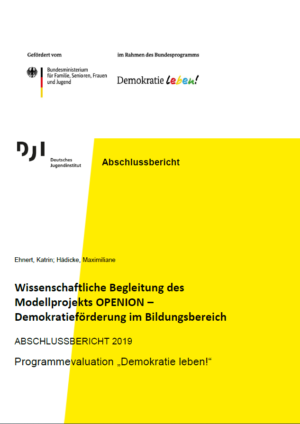 Vom rechten unteren Rand ausgehend, befindet sich ein gelbes Viereck, was sich über ein Viertel der Seite erstreckt.