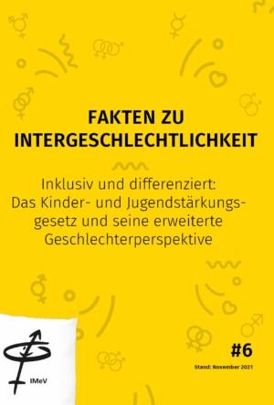 Cover von Fakten zu Intergeschlechtlichkeit. Inklusiv und differenziert: Das Kinder- und Jugendstärkungs-gesetz und seine erweiterte Geschlechterperspektive