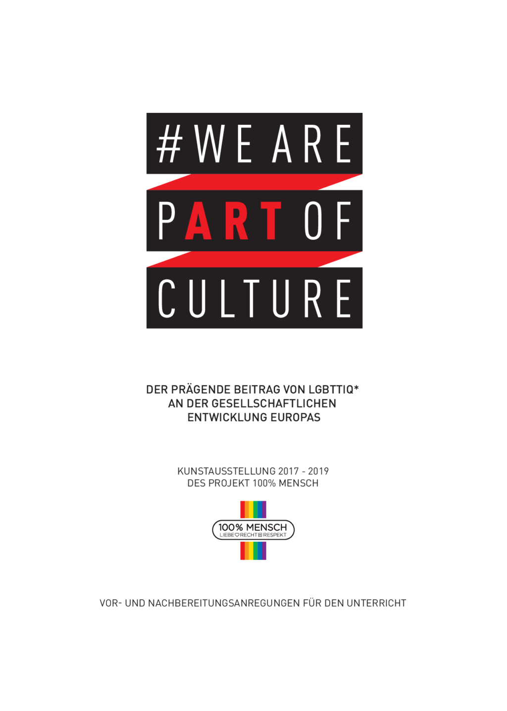 Cover von # WE ARE PART OF CULTURE. Vor- und Nachbereitungsanregungen für den Unterricht