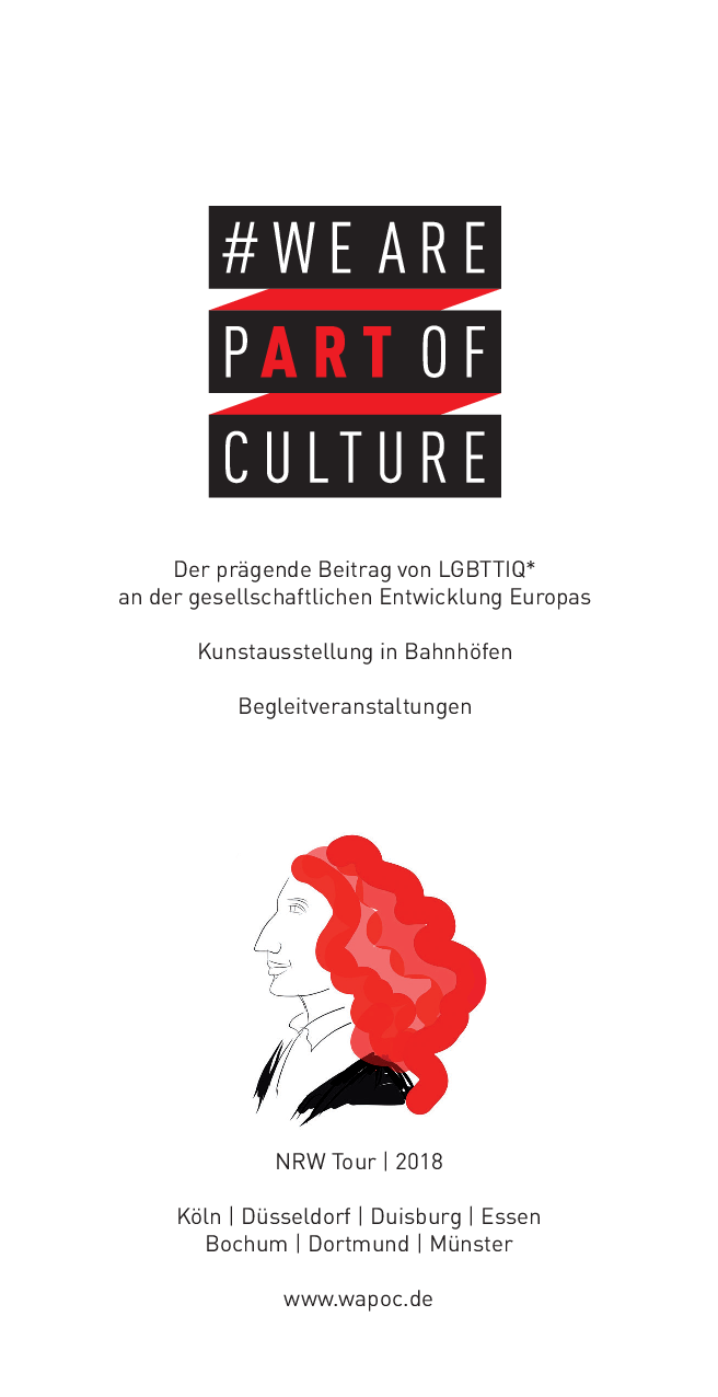Cover von # WE ARE PART OF CULTURE – Broschüre NRW Tour 2018