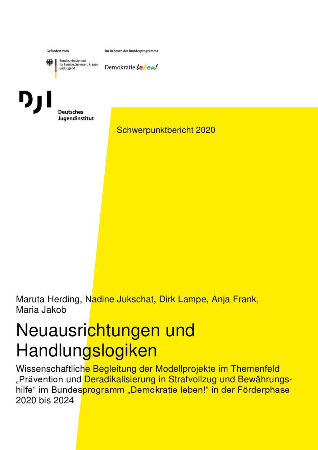Cover von Neuausrichtungen und Handlungslogiken Wissenschaftliche Begleitung der Modellprojekte im Themenfeld "Prävention und Deradikalisierung in Strafvollzug und Bewährungshilfe"im Bundesprogramm "Demokratie leben!" in der Förderphase 2020 bis 2024