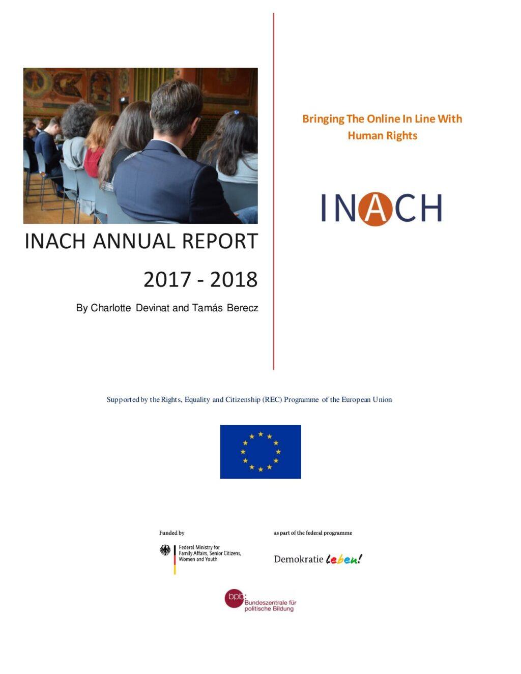Cover von INACH ANNUAL REPORT 2017 – 2018