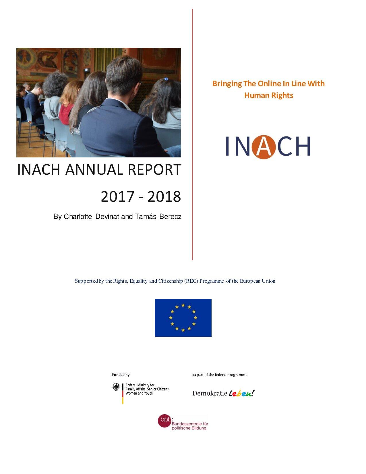Cover von INACH ANNUAL REPORT 2017 – 2018