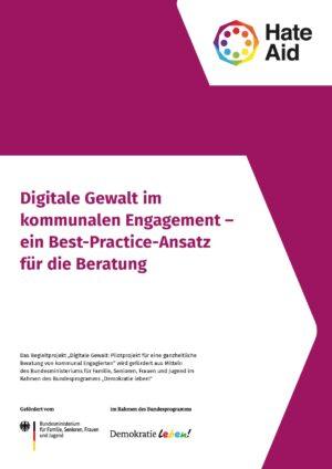 Cover von Digitale Gewalt im kommunalen Engagement – ein Best-Practice-Ansatz für die Beratung