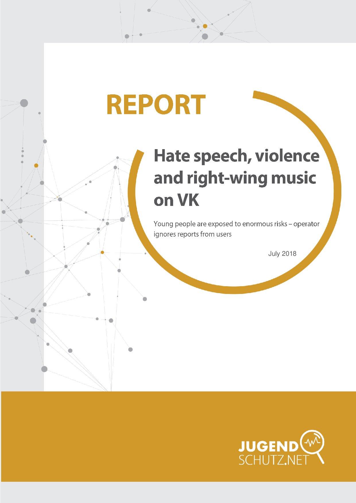 Cover von Report: Hate speech, violence and right-wing music on VK. Young people are exposed to enormous risk – operator ignores reports from users