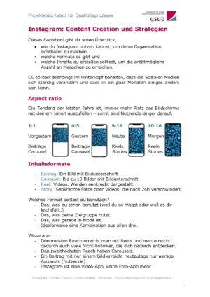 Cover von Instagram: Content Creation und Strategien