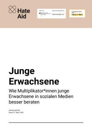 Cover von Junge Erwachsene. Wie Multiplikator*innen junge Erwachsene in sozialen Medien besser beraten.