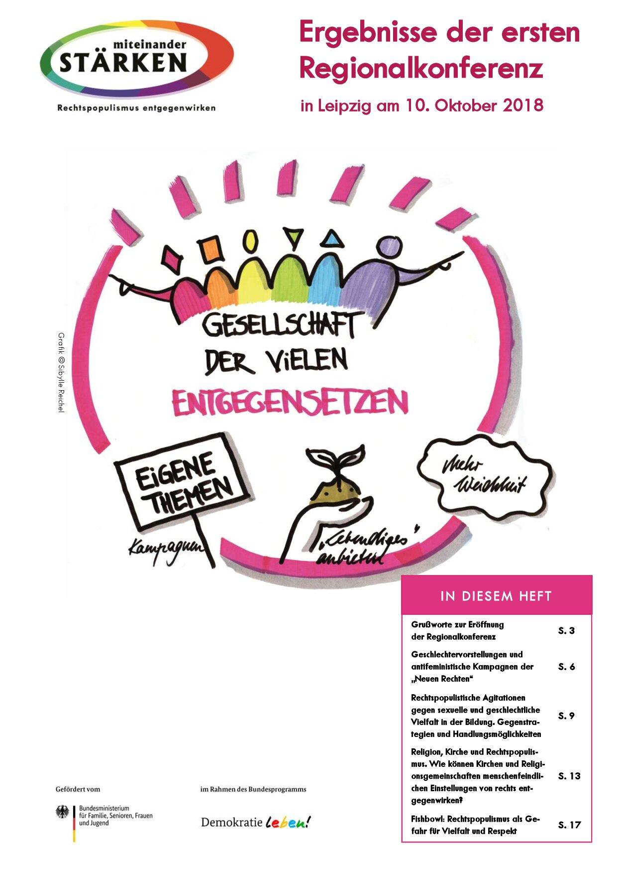Cover von Ergebnisse der ersten Regionalkonferenz in Leipzig am 10. Oktober 2018: "Gegensteuern – Rechtspopulismus und Gleichstellungsgegner*innen die Stirn bieten"
