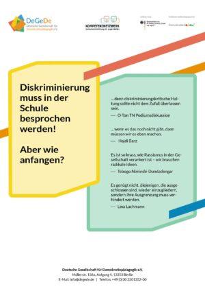 Cover von Diskriminierung muss in der Schule besprochen werden! Aber wie anfangen?