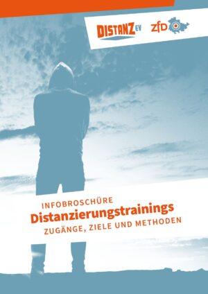 Cover von Infobroschüre. Distanzierungstrainings. Zugänge, Ziele und Methoden