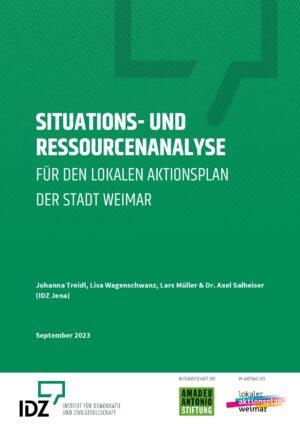Cover von Situations- und Ressourcenanalyse für den lokalen Aktionsplan der Stadt Weimar
