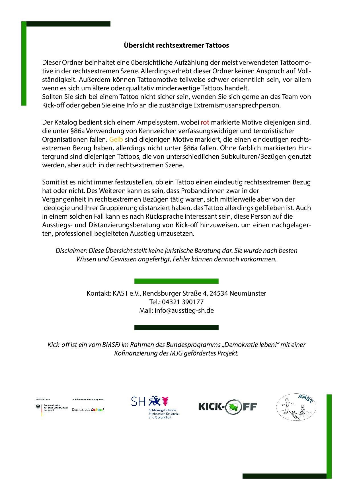 Cover von Übersicht rechtsextremer Tattoos