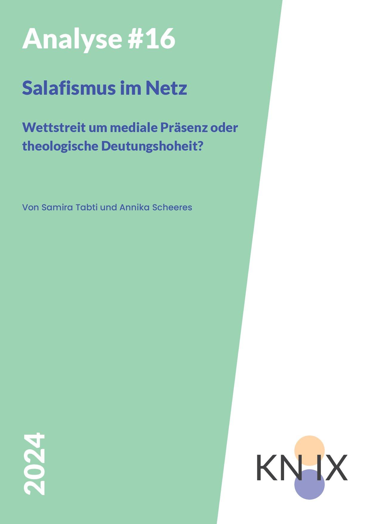 Cover von Analyse #16: Salafismus im Netz. Wettstreit um mediale Präsenz oder theologische Deutungshoheit?
