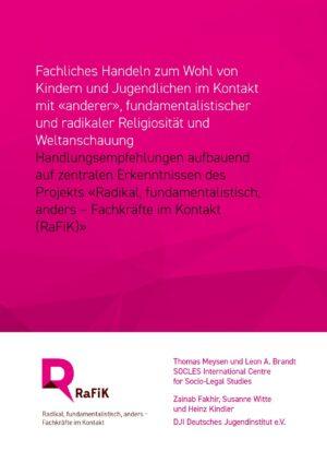 Cover von Fachliches Handeln zum Wohl von Kindern und Jugendlichen im Kontakt mit "anderer", fundamentalistischer und radikaler Religiösität