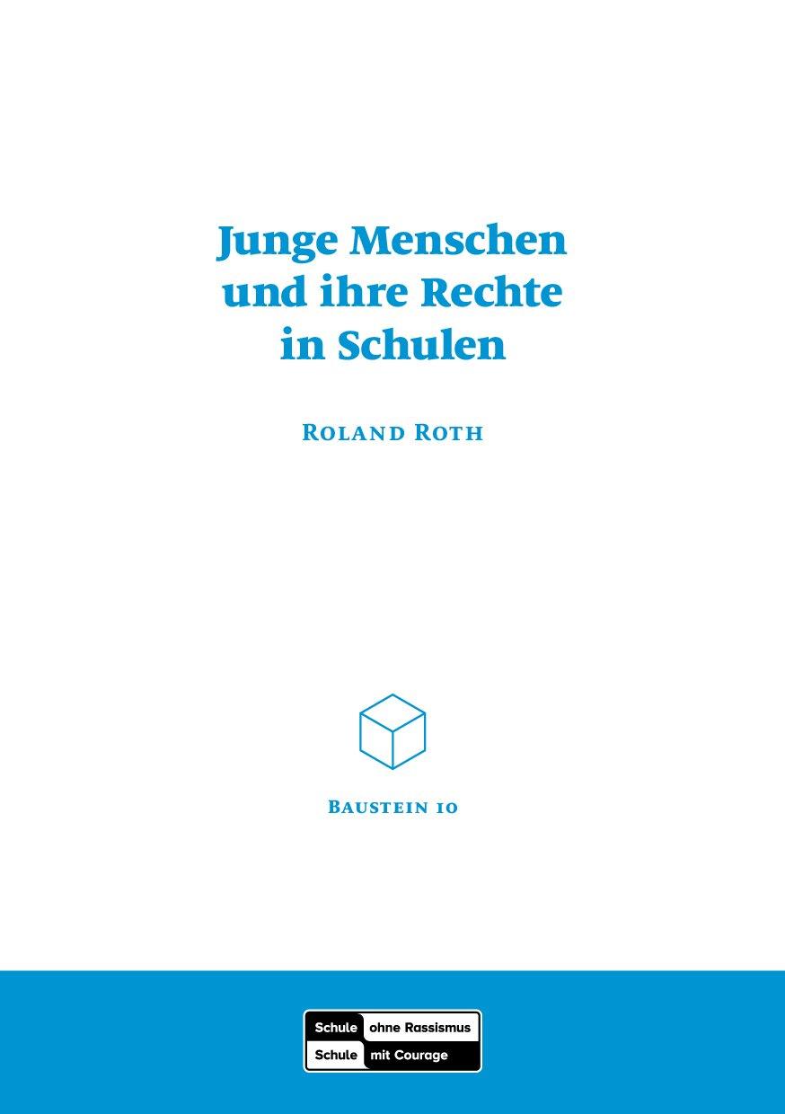 Cover von Baustein 10. Junge Menschen und ihre Rechte in Schulen