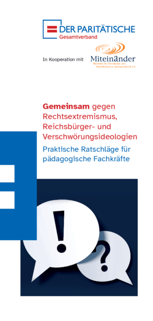 Cover von Gemeinsam gegen Rechtsextremismus, Reichsbürger- und Verschwörungsideologien. Praktische Ratschläge für pädagogische Fachkräfte