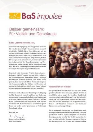 Cover von BaS Impulse 1/2024: Besser gemeinsam: Für Vielfalt und Demokratie