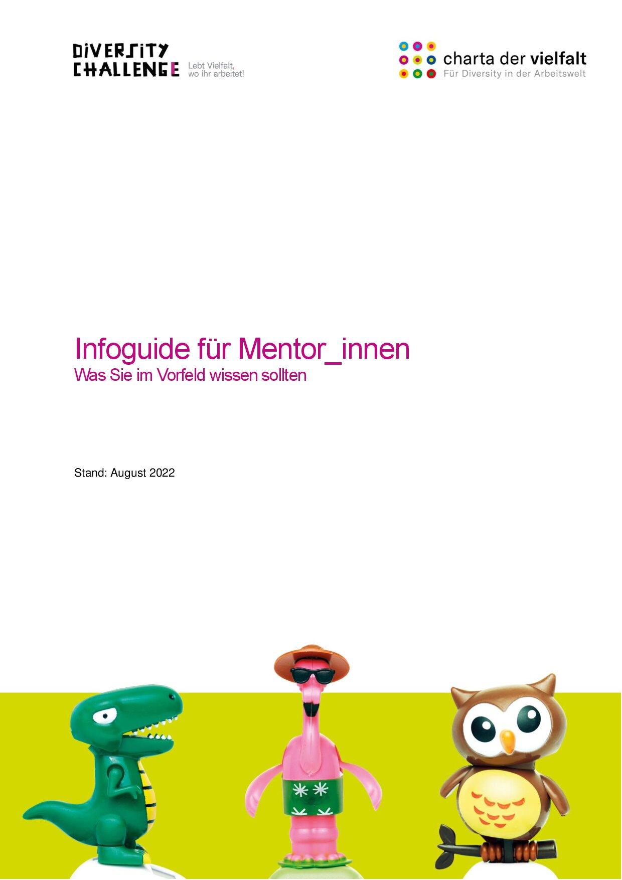 Cover von Infoguide für Mentor_innen. Was Sie im Vorfeld wissen sollten