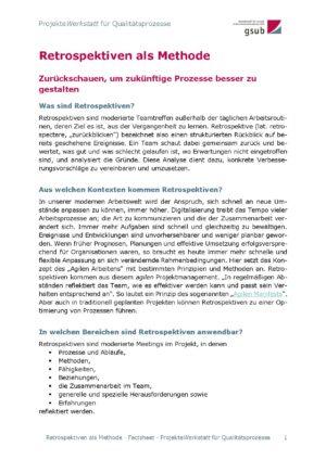 Cover von Retrospektiven als Methode. Zurückschauen, um zukünftige Prozesse besser zu gestalten