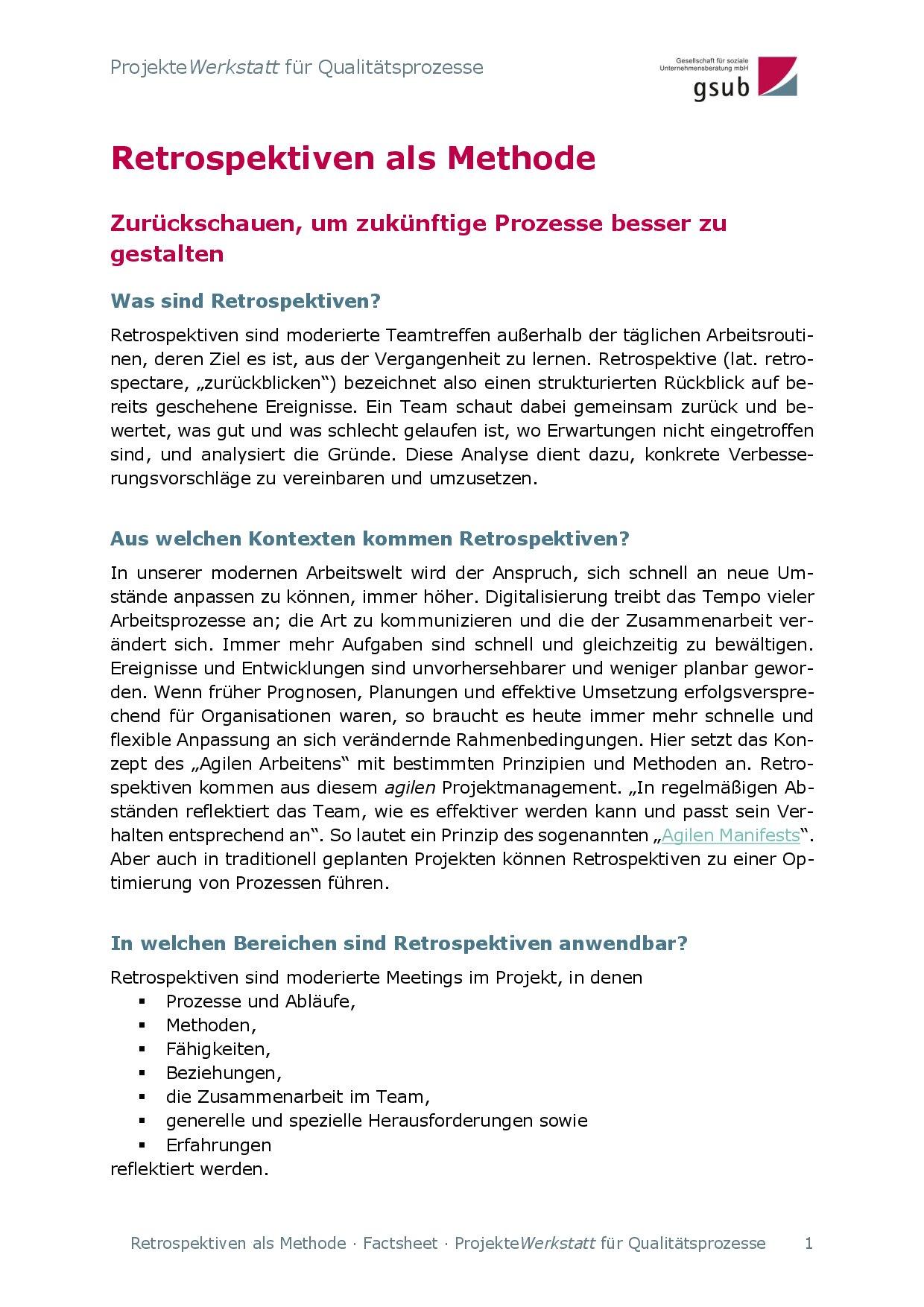 Cover von Retrospektiven als Methode. Zurückschauen, um zukünftige Prozesse besser zu gestalten