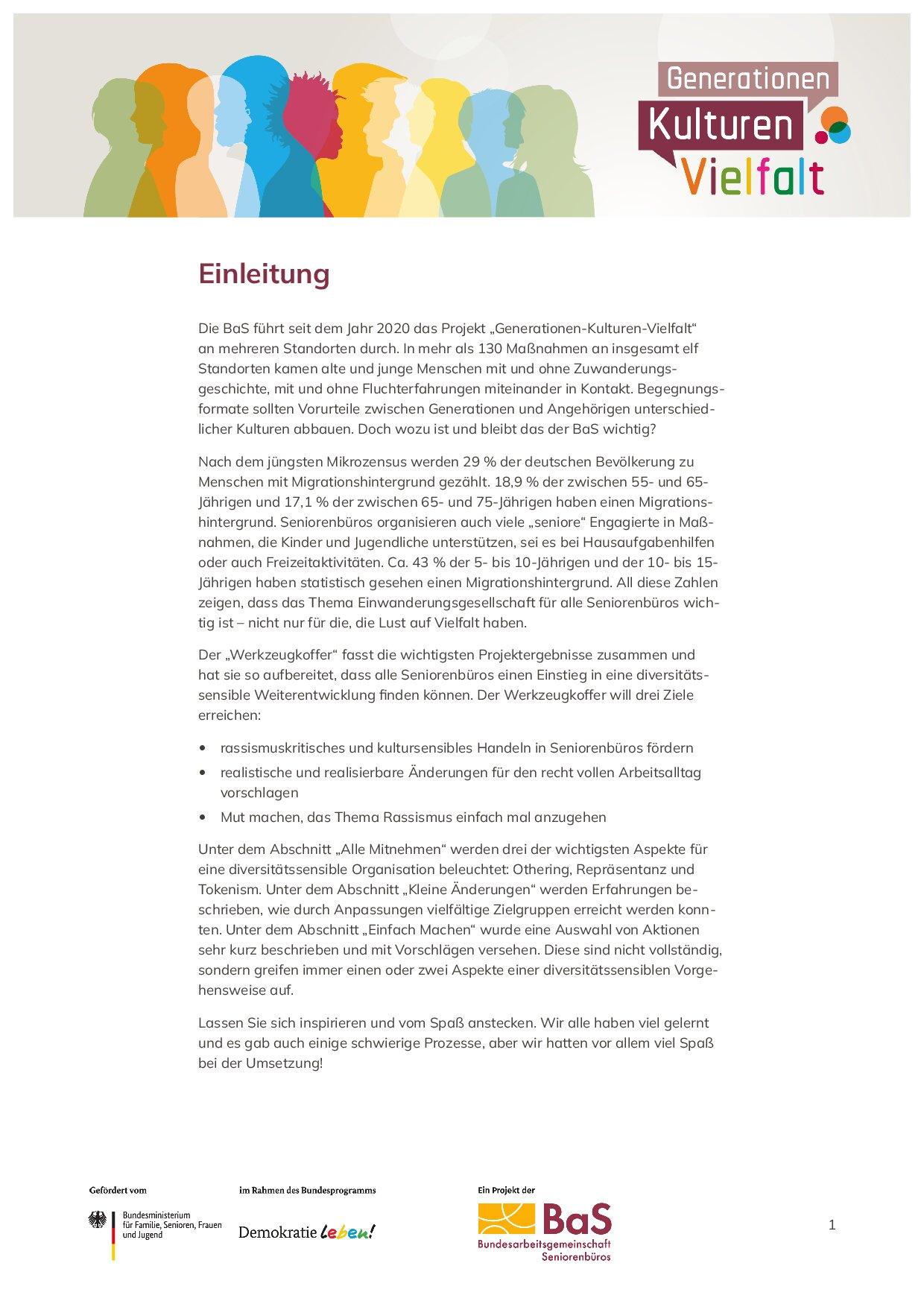 Cover von Werkzeugkoffer – Generationen-Kulturen-Vielfalt