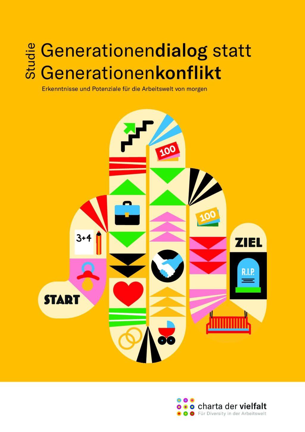 Cover von Studie: Generationendialog statt Generationenkonflikt. Erkenntnisse und Potenziale für die Arbeitswelt von morgen