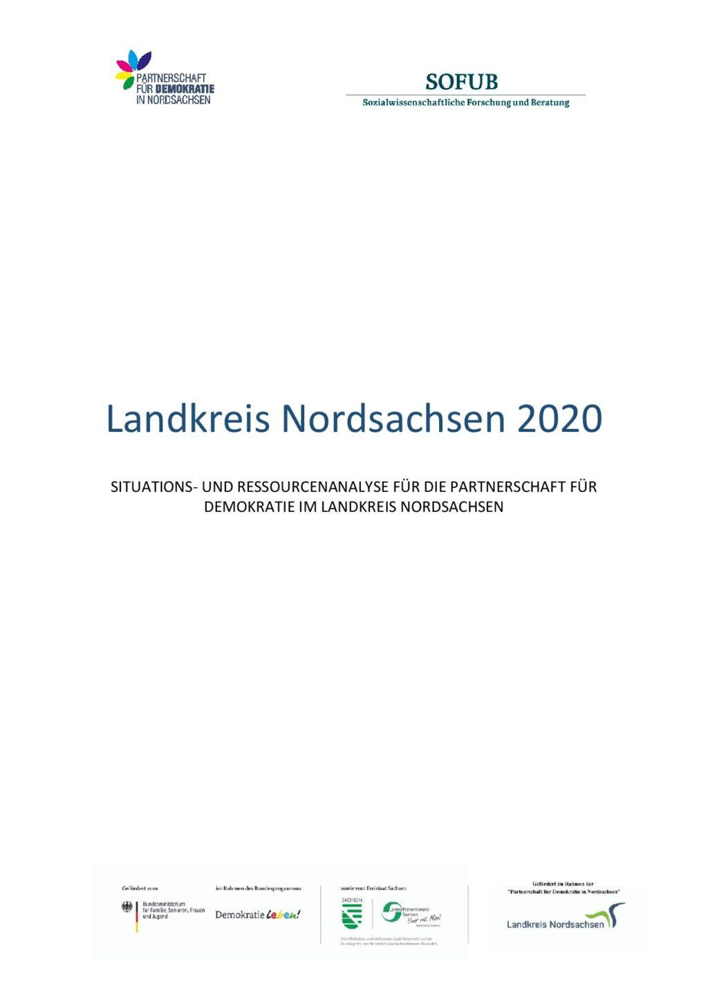 Cover von Landkreis Nordsachsen 2020. Situations- und Ressourcenanalyse für die Partnerschaft für Demokratie im Landkreis Nordsachsen